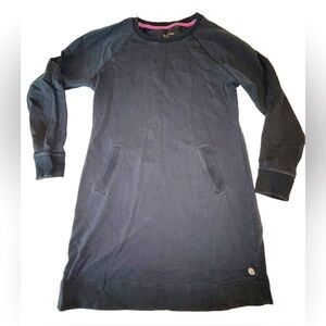 Lilly Pulitzer Black Long-Sleeved Sweatshirt Dress with Pockets Women’s Large